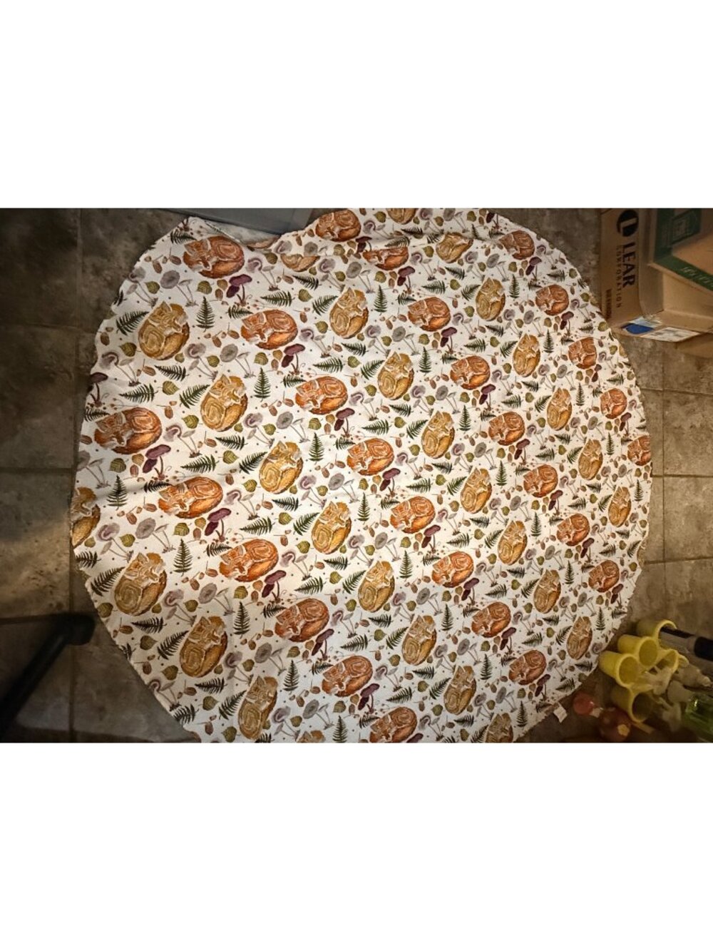 70” Round Fall Autumn Thanksgiving tablecloth